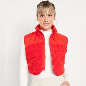 Old Navy Cropped Hybrid Zip Vest